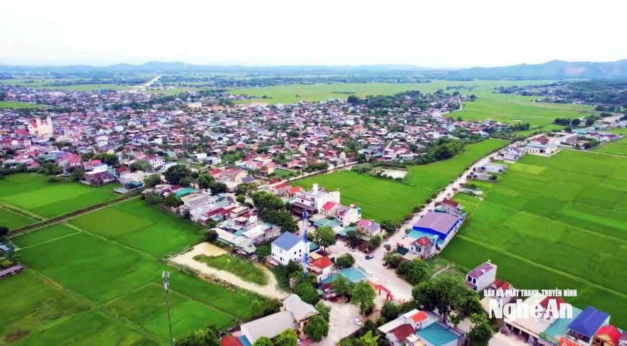 Một phần quang cảnh xã Quan Thành nhìn từ trên cao